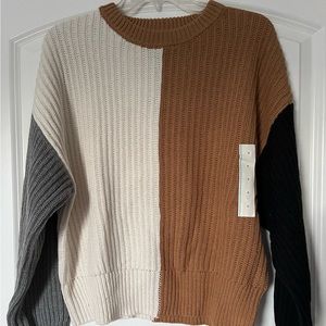 A New Day Colorblock Sweater, Medium, NWT!